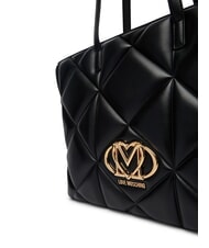 LOVE MOSCHINO EMBOSSED Shoulder shopping bag Black - Women&rsquo;s Bags - 3