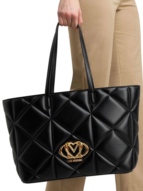 EMBOSSED Shoulder shopping bag Black - Women&rsquo;s Bags