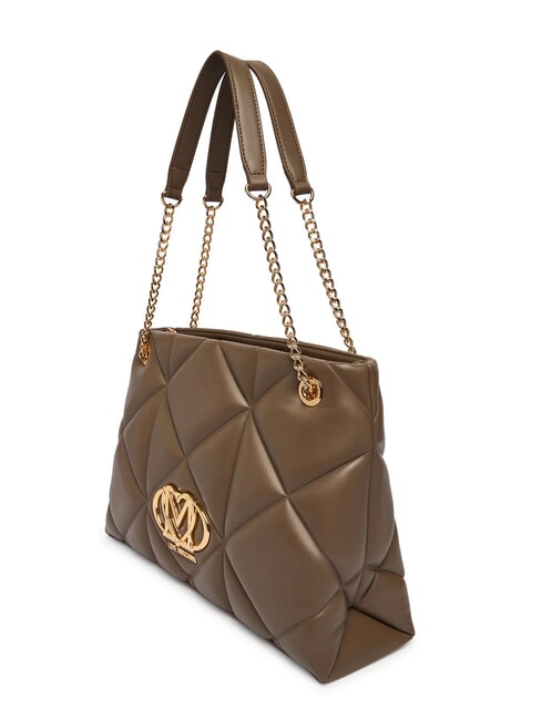 EMBOSSED Shoulder bag with chain handles mud - Women&rsquo;s Bags