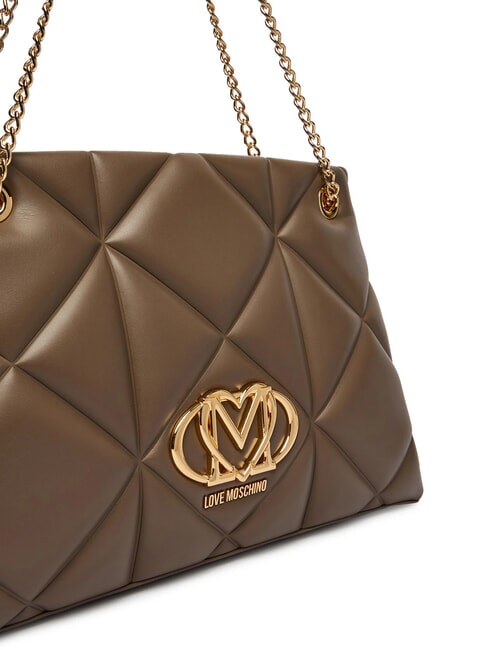 EMBOSSED Shoulder bag with chain handles mud - Women&rsquo;s Bags