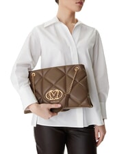 LOVE MOSCHINO EMBOSSED Shoulder bag with chain handles mud - Women&rsquo;s Bags - 5