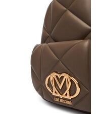 LOVE MOSCHINO EMBOSSED Backpack with pocket mud - Women&rsquo;s Bags - 4