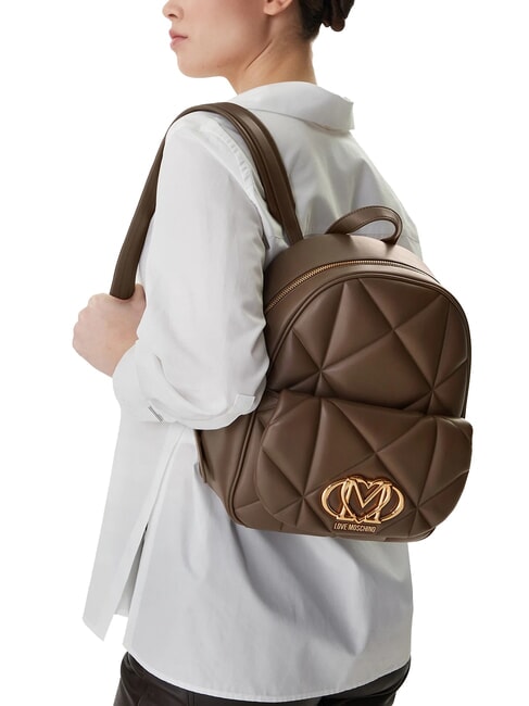 EMBOSSED Backpack with pocket mud - Women&rsquo;s Bags
