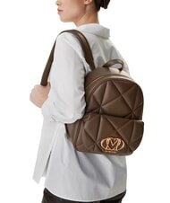 LOVE MOSCHINO EMBOSSED Backpack with pocket mud - Women&rsquo;s Bags - 5