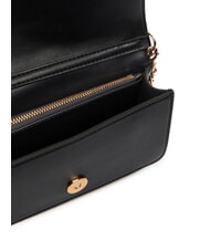 LOVE MOSCHINO EMBOSSED Mini metal shoulder bag Black - Women&rsquo;s Wallets - 5