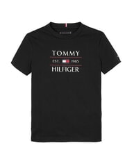 TOMMY HILFIGER TH KIDS T-shirt with maxi logo print black - Child T-shirt - 4