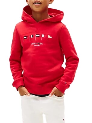 TH KIDS Hoodie with flag embroidery primary red - Baby Sweatshirt