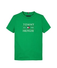 TOMMY HILFIGER TH KIDS T-shirt with maxi logo print radiant green - Child T-shirt - 4
