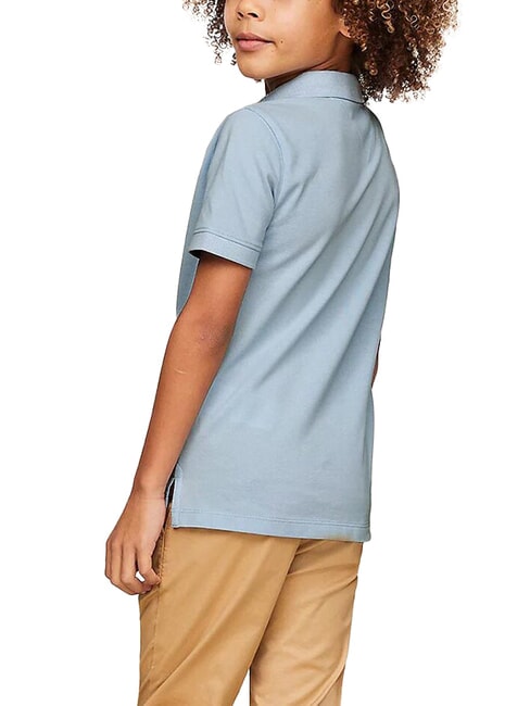 TH KIDS Short-sleeved cotton polo shirt breezy blue - Child T-shirt