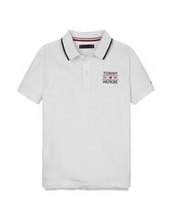 TOMMY HILFIGER TH KIDS Children's short-sleeved polo shirt white - Child T-shirt - 4