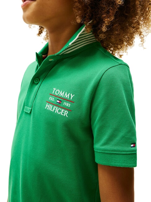 TH KIDS Children's short-sleeved polo shirt radiant green - Child T-shirt