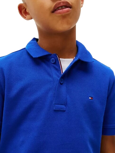 TH KIDS Short-sleeved cotton polo shirt wedge blue - Child T-shirt