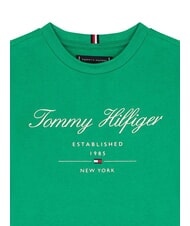 TOMMY HILFIGER TH KIDS Children's short-sleeved T-shirt with print Olympic Green - Child T-shirt - 3