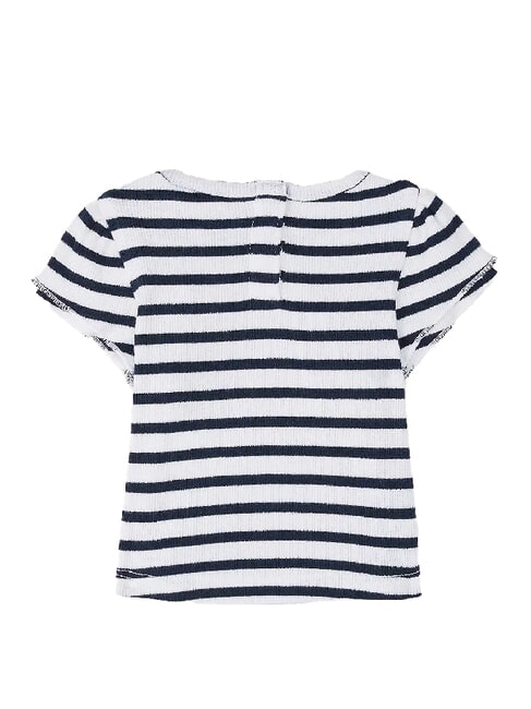 TH KIDS BABY Short-sleeved shirt dark night navy white breton stripe - Rompers and baby outfits
