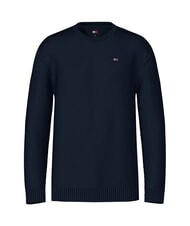 TOMMY HILFIGER TH JEANS  Cotton crewneck dark night navy - Men's Sweaters - 4