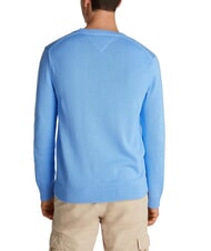 TOMMY HILFIGER TH JEANS  Cotton crewneck sugarplum blue - Men's Sweaters - 2