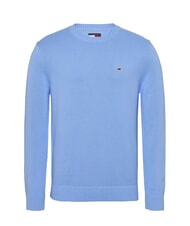 TOMMY HILFIGER TH JEANS  Cotton crewneck sugarplum blue - Men's Sweaters - 4