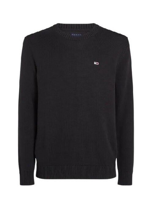 TH JEANS  Cotton crewneck black - Men's Sweaters