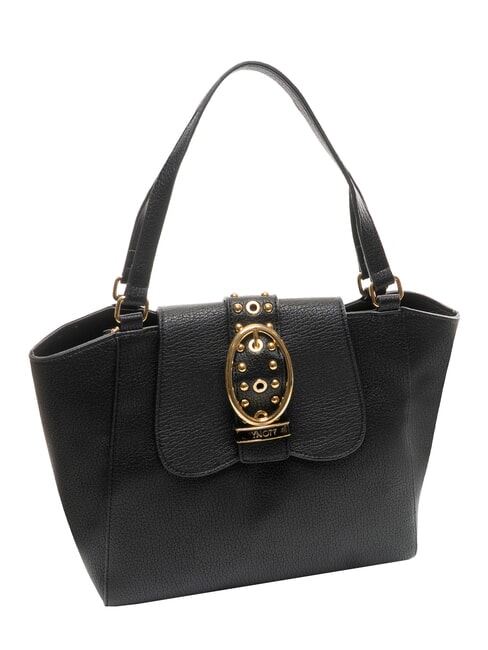 ROCKER Shopping bag with buckle and studs BLACK - Women&rsquo;s Bags