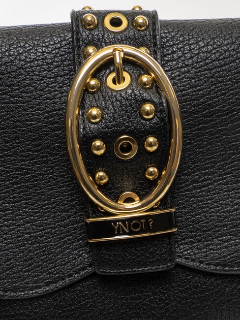 ROCKER Shopping bag with buckle and studs BLACK - Women&rsquo;s Bags