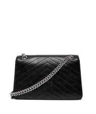 PINKO LOVE ONE LIGHT Mini quilted leather bag black limousine - matt silver - Women&rsquo;s Bags - 2