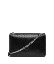 PINKO LOVE ONE LIGHT Medium quilted leather bag black limousine - matt silver - Women&rsquo;s Bags - 2