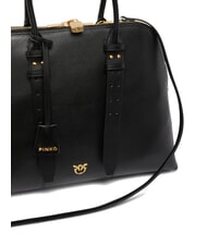 PINKO BOWLING Leather dome bag with shoulder strap black limousine - matt gold - Women&rsquo;s Bags - 3