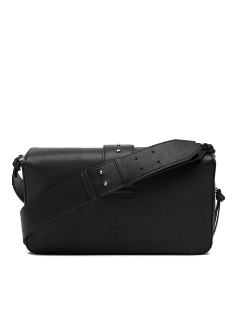 LOVE ONE Leather shoulder bag black limousine - matt silver - Women&rsquo;s Bags