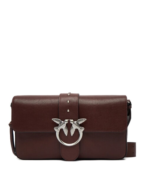 LOVE ONE Leather shoulder bag brown chestnut matt silver - Women&rsquo;s Bags