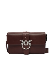 PINKO LOVE ONE Leather shoulder bag brown chestnut matt silver - Women&rsquo;s Bags - 2