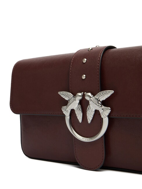 LOVE ONE Leather shoulder bag brown chestnut matt silver - Women&rsquo;s Bags