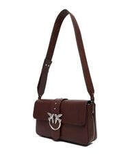PINKO LOVE ONE Leather shoulder bag brown chestnut matt silver - Women&rsquo;s Bags - 5
