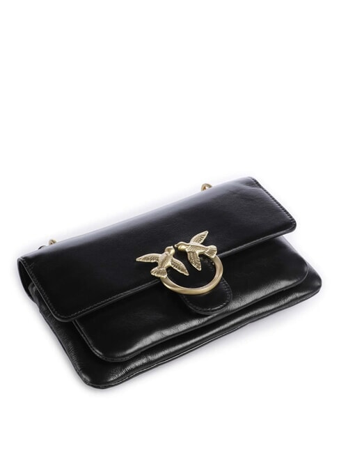 LOVE BAG Slim leather shoulder bag black limousine - matt gold - Women&rsquo;s Bags