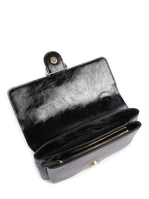 LOVE BAG Slim leather shoulder bag black limousine - matt gold - Women&rsquo;s Bags