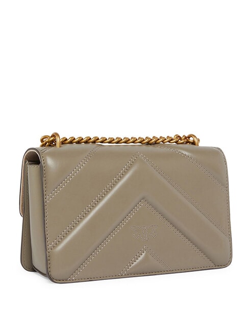 LOVE ONE MINI Leather shoulder bag walnut-antique gold - Women&rsquo;s Bags