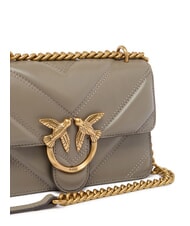 PINKO LOVE ONE MINI Leather shoulder bag walnut-antique gold - Women&rsquo;s Bags - 3