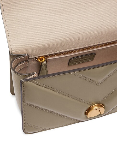 LOVE ONE MINI Leather shoulder bag walnut-antique gold - Women&rsquo;s Bags