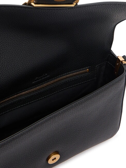 LOVE ONE Leather shoulder bag with flap black-antique gold - Women&rsquo;s Bags