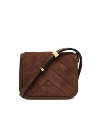 PINKO LOVE BOX Suede leather shoulder bag brown chestnut matt gold - Women&rsquo;s Bags - 2