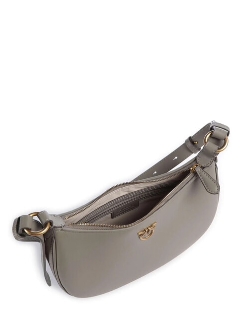 HALF MOON Leather shoulder bag walnut-antique gold - Women&rsquo;s Bags