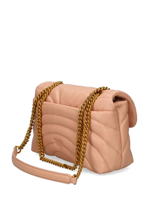 LOVE PUFF MINI Mini shoulder bag in nappa pink toast-antique gold - Women&rsquo;s Bags