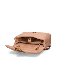 PINKO LOVE PUFF MINI Mini shoulder bag in nappa pink toast-antique gold - Women&rsquo;s Bags - 4