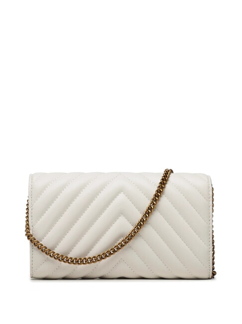 LOVE ONE Chevron leather clutch silk white-antique gold - Women&rsquo;s Bags