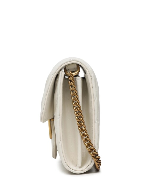 LOVE ONE Chevron leather clutch silk white-antique gold - Women&rsquo;s Bags