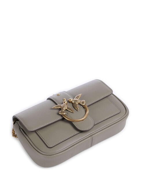 LOVE ONE POCKET Leather shoulder bag walnut-antique gold - Women&rsquo;s Bags