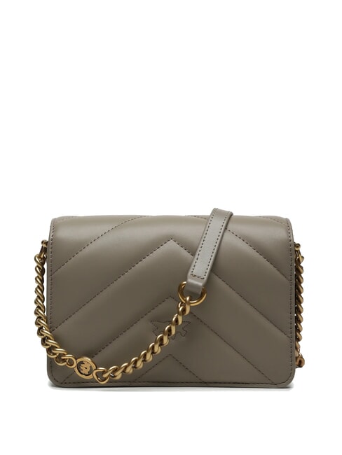 LOVE CLICK Mini quilted leather bag walnut-antique gold - Women&rsquo;s Bags