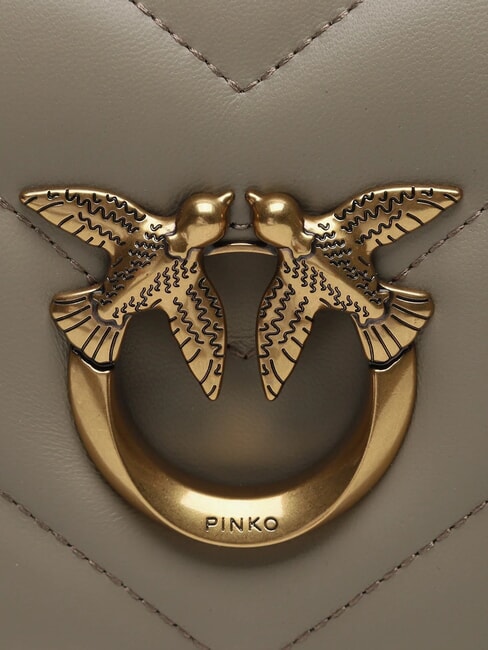 LOVE CLICK Mini quilted leather bag walnut-antique gold - Women&rsquo;s Bags