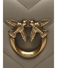 PINKO LOVE CLICK Mini quilted leather bag walnut-antique gold - Women&rsquo;s Bags - 3