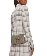 PINKO LOVE CLICK Mini quilted leather bag walnut-antique gold - Women&rsquo;s Bags - 5