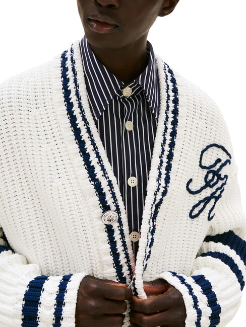 TH Cotton cardigan with buttons ecru - Men's Sweaters